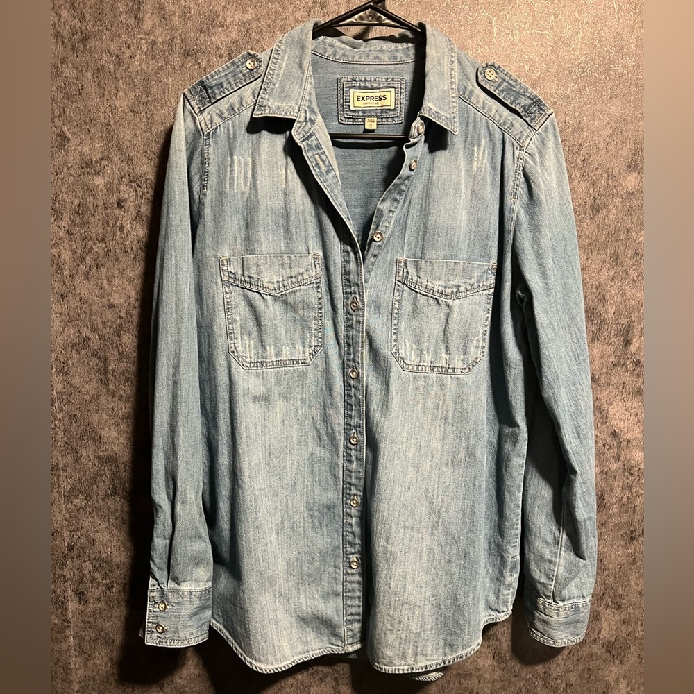Express Boyfriend Denim Shirt